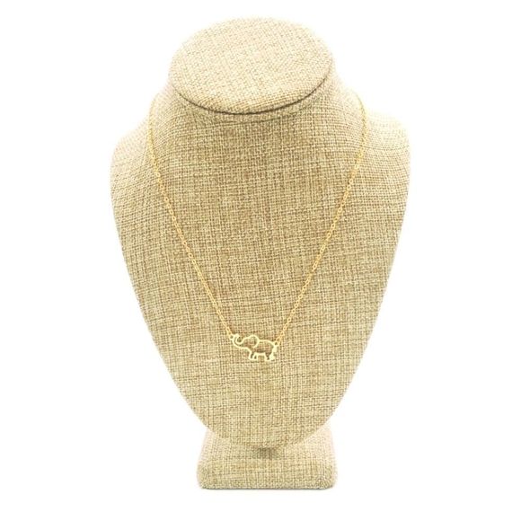 Elephant Charm Link Golden Necklace NWT - Picture 1 of 4